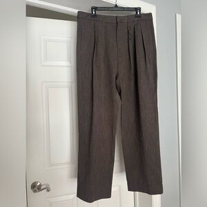 Women’s Zara Brown Pleated Pants